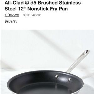 All Clad d5 fry pan 12” nonstick